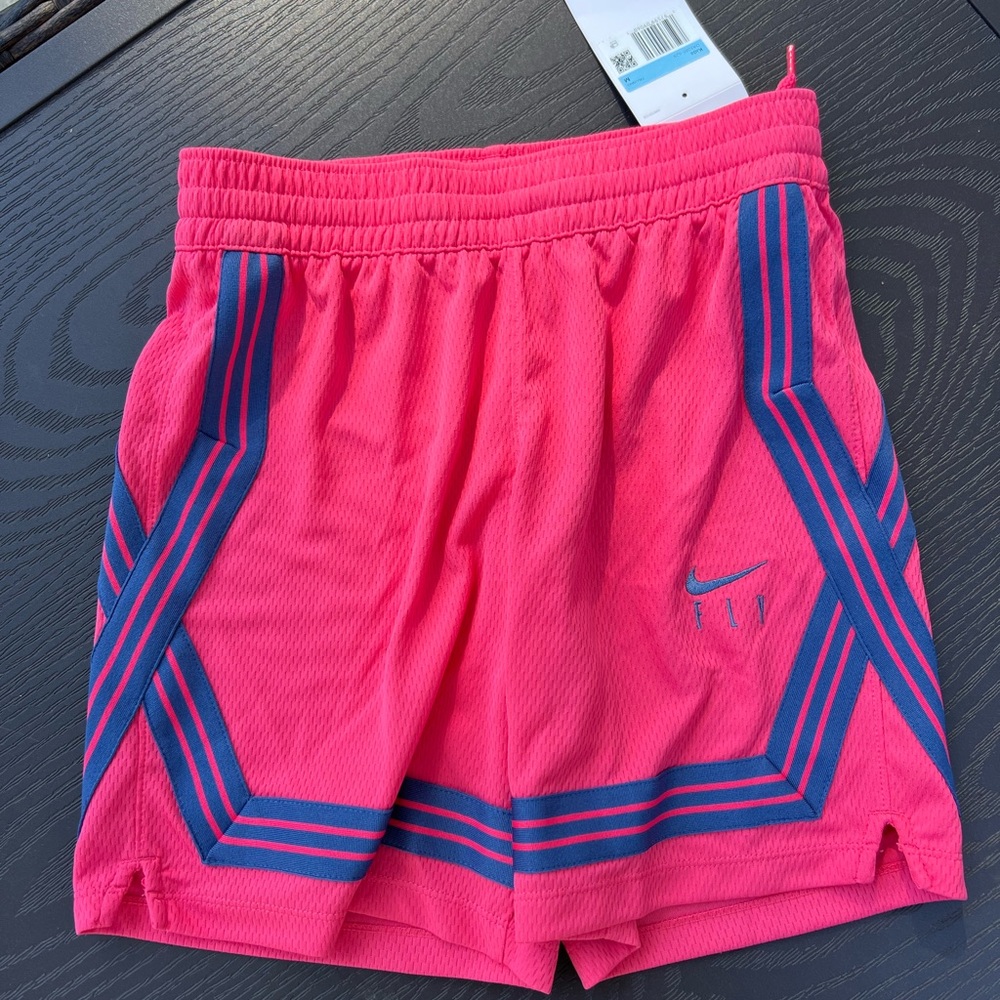 Nike Girl’s Athletic Shorts in Pink and Blue